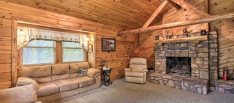 Deck w/ Private Hot Tub: James Creek Cabin