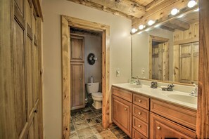 Cottage (4 Bedrooms) | Interior - Deck w/ Private Hot Tub: James Creek Cabin (James Creek)