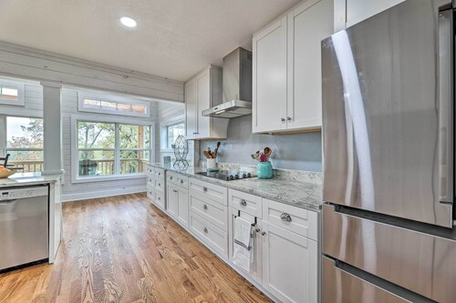 Spacious Lakefront Retreat w/ Hot Tub + Dock!