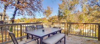 Deck & Boat Dock: Lakefront Cabin in Eucha!