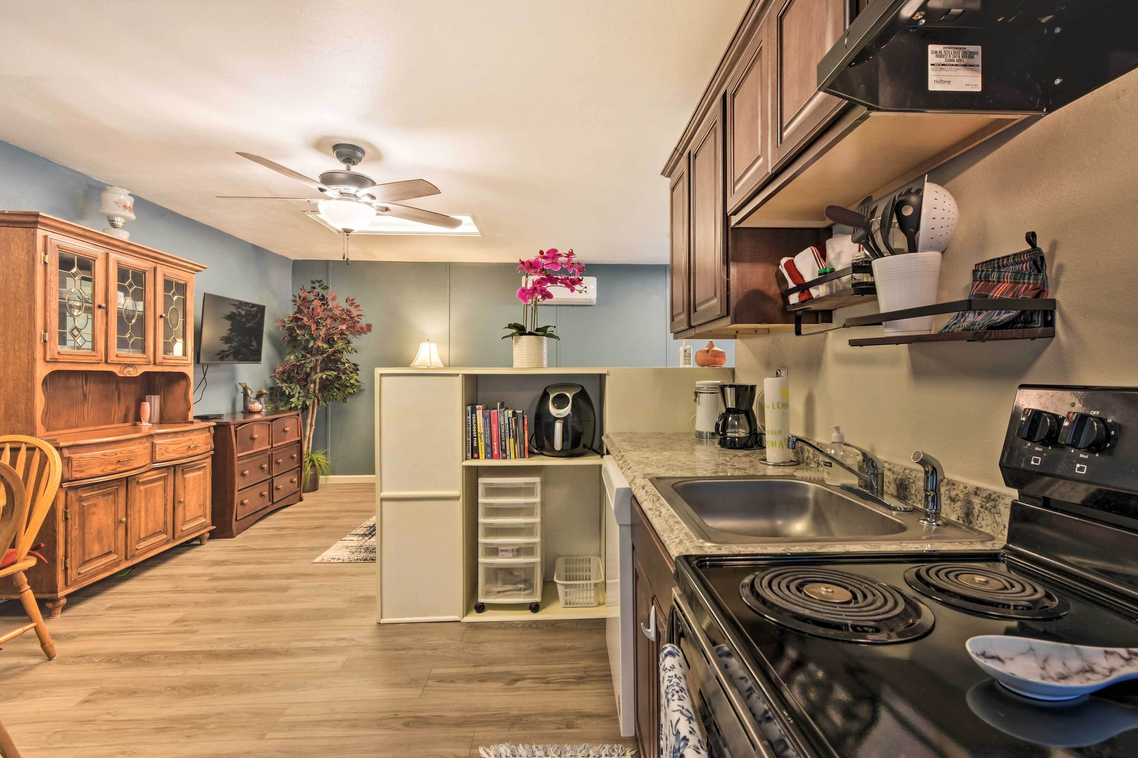 Leilighet (0 Bedroom) | Eget kjøkken | Mikrobølgeovn, ovn, kokeplater og oppvaskmaskin