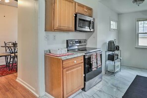 Microwave, oven, stovetop, blender