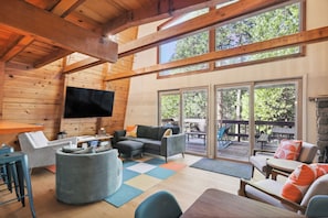 House (3 Bedrooms) | Living area | TV, fireplace