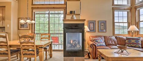 Televisión, chimenea