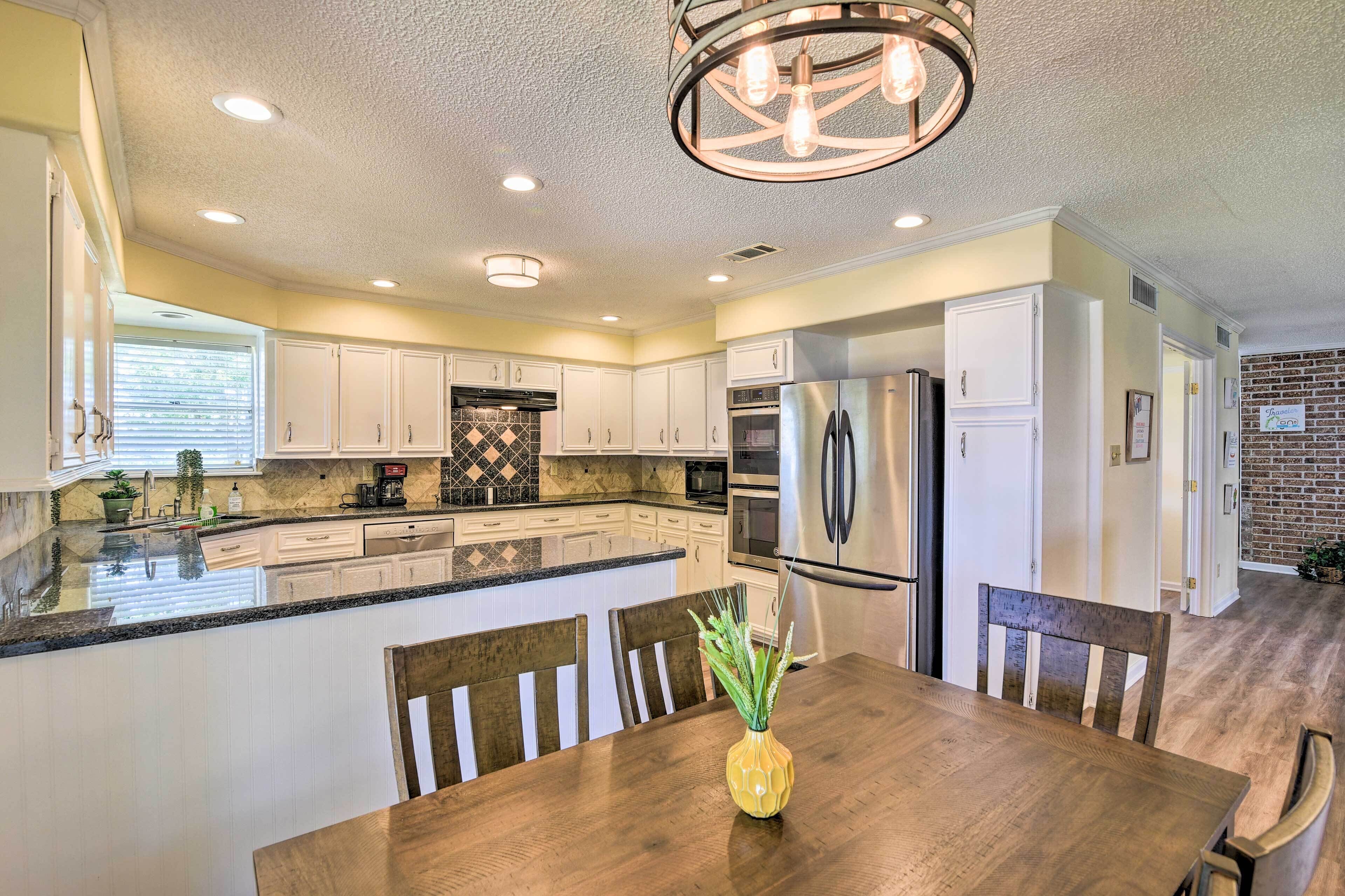 Microwave, oven, stovetop, dishwasher