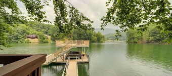 Lakefront Butler Retreat w/ Hot Tub & Dock!