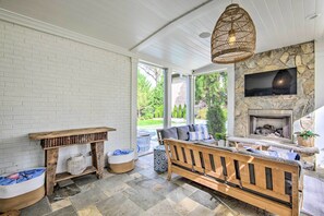 Terrace/patio - Stunning Charlotte Home: Private Pool! (Charlotte)