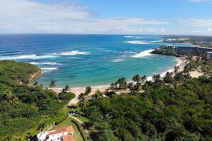 On the beach, sun loungers, beach towels - Oceanview Villa in Gated Beachfront Community w/ Full Backup Generator & Cistern (Sabana)