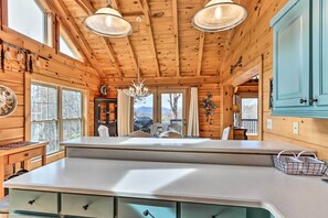 House (4 Bedrooms) | Interior - Deck & Game Room: Blue Ridge Mountain Cabin! (Warne)