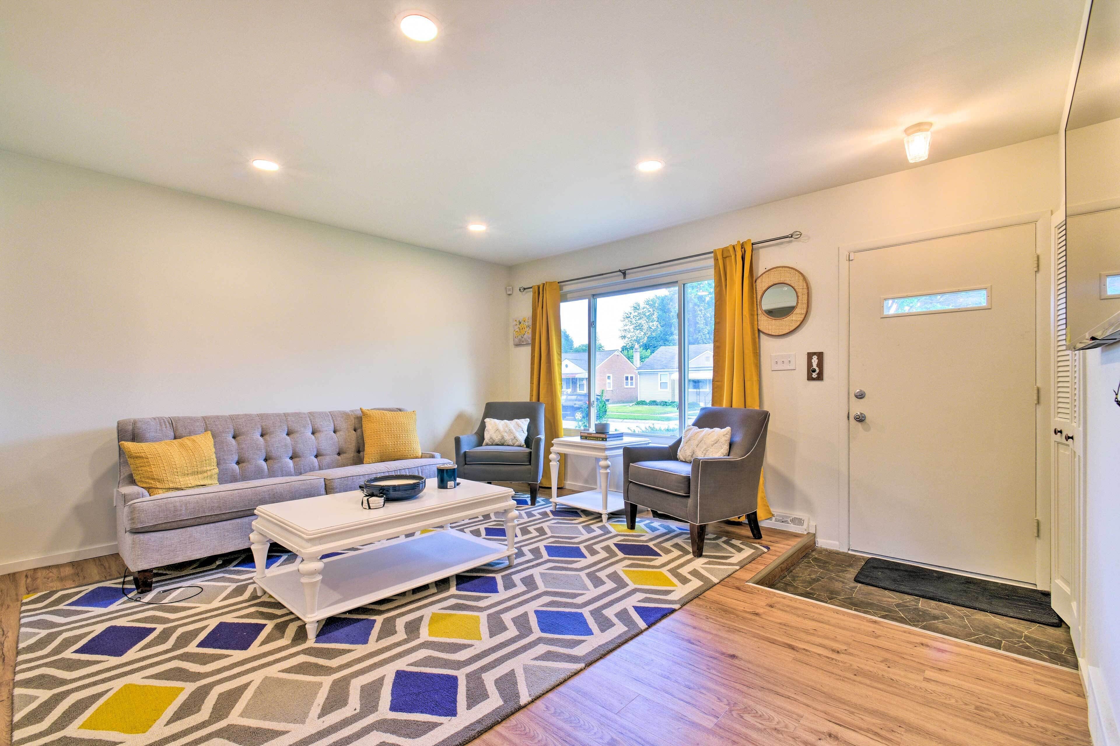 Cozy Center Line Home w/ Fenced Yard & Office