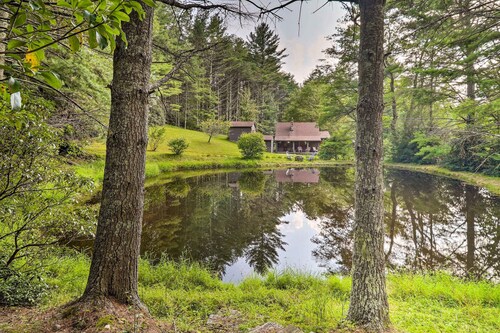 Rustic Cabin w/ Patio & Pond on Blue Ridge Parkway