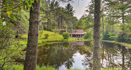 Rustic Cabin w/ Patio & Pond on Blue Ridge Parkway