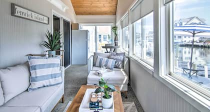 Fire Pit + Views: Canal-front Fenwick Island Home