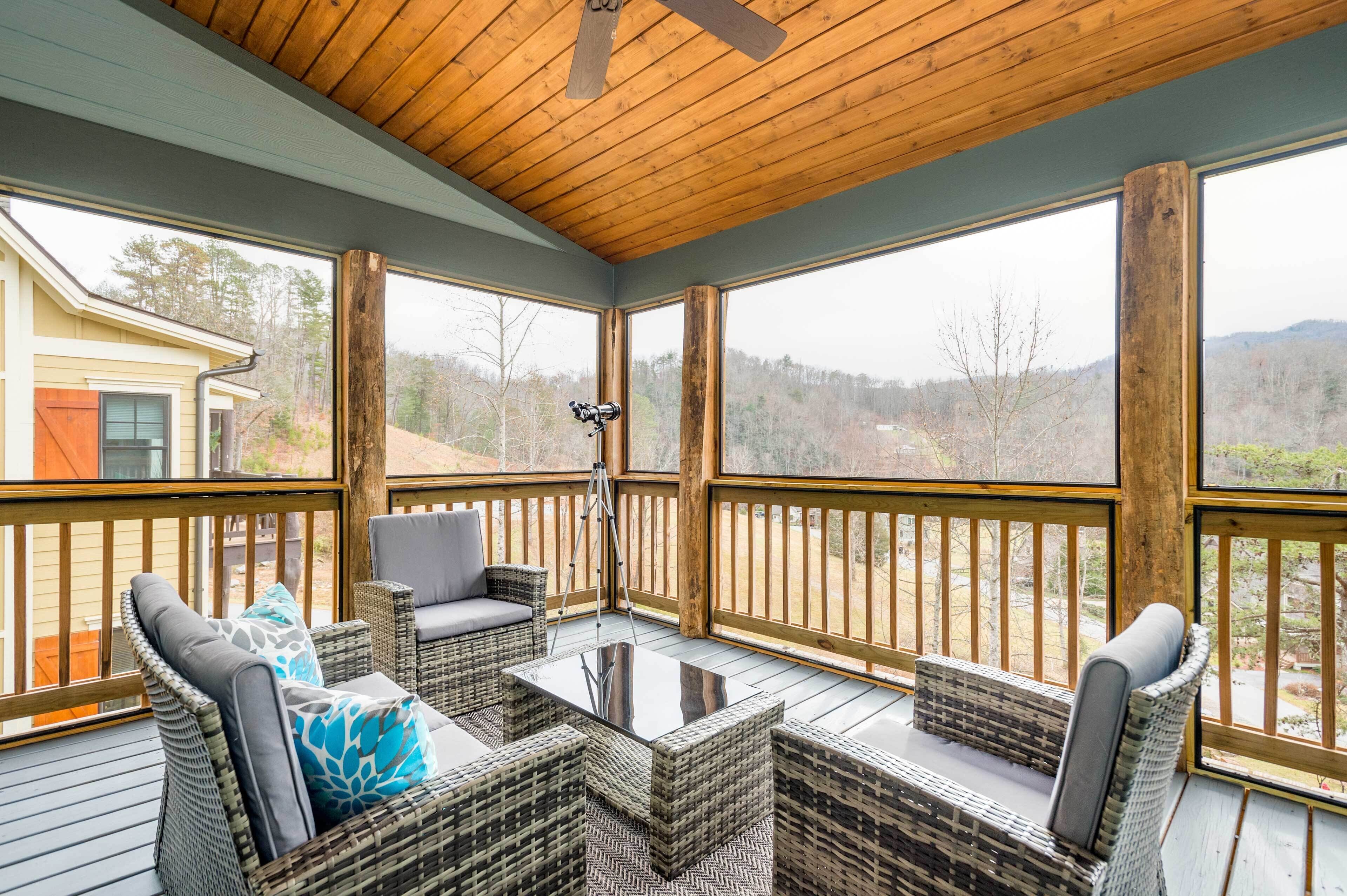 Cullowhee Home w/ Game Room, Wraparound Decks