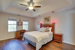 House (6 Bedrooms) | Interior - Game Room & Dock: Waterfront Granbury Lake Retreat (Granbury)