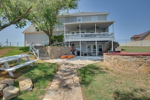 House (6 Bedrooms) | Interior - Game Room & Dock: Waterfront Granbury Lake Retreat (Granbury)