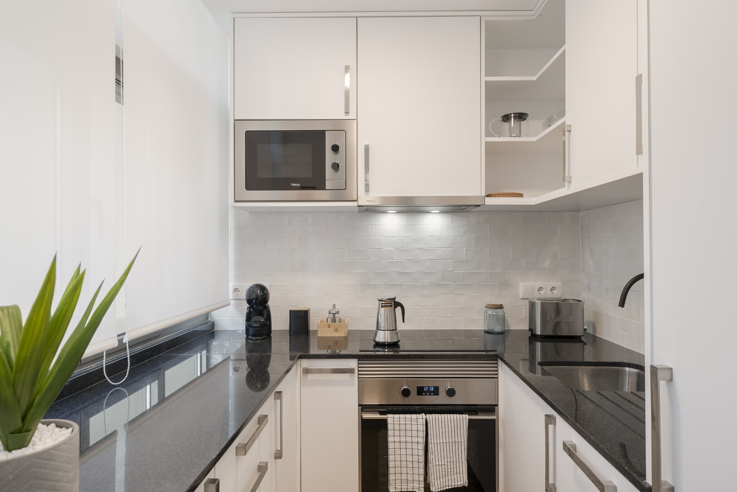 Microondas, horno, parrilla de estufa y lavavajillas 