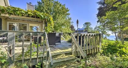 Deck + Fire Pit: Waterfront Lake Michigan Escape