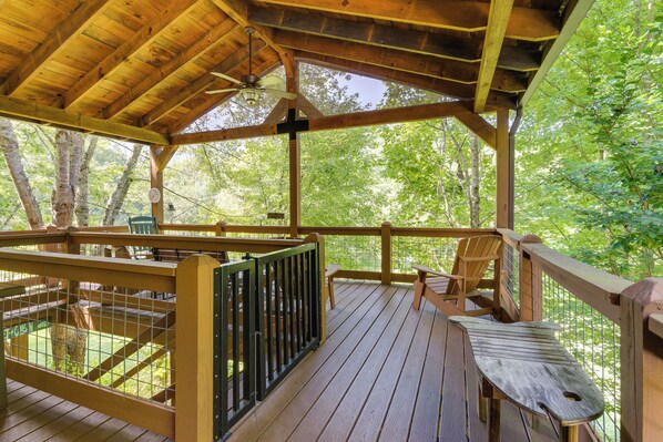 House (2 Bedrooms) | Interior - Cozy Creekside Cabin w/ Fire Pit & Views! (Hayesville)