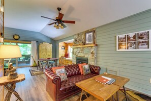 Interior - Cozy Creekside Cabin w/ Fire Pit & Views! (Hayesville)