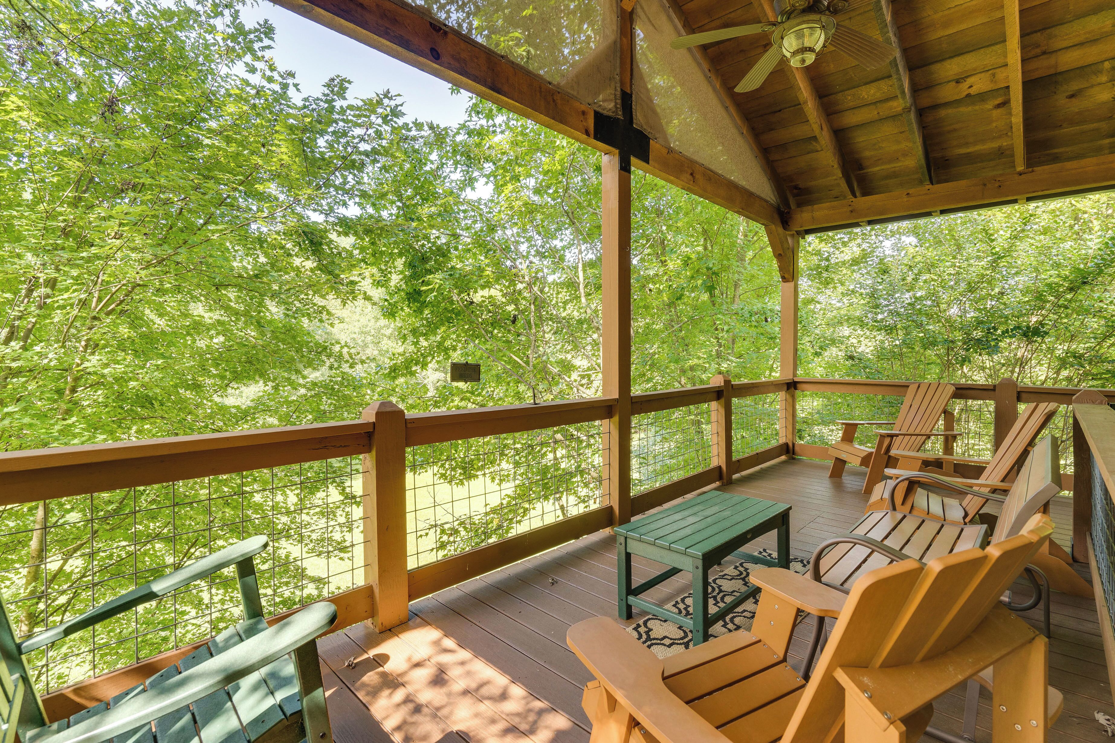 Cozy Creekside Cabin w/ Fire Pit & Views!