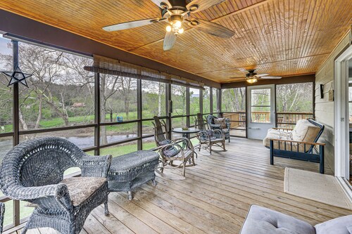 Fire Pit + Patio: Creekside Cabin in Eagle Rock!