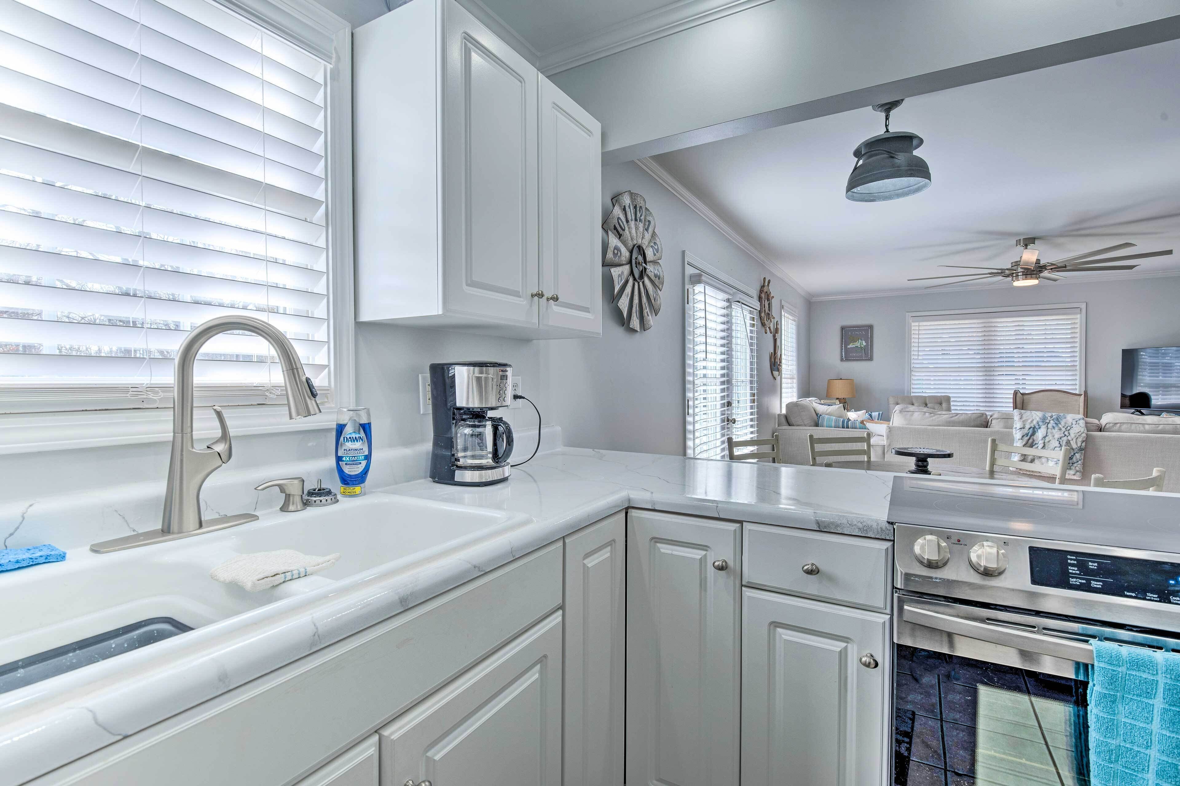 Microwave, oven, stovetop, dishwasher