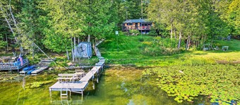 Lakefront Hideaway w/ Dock, Kayaks, Fire Pit!