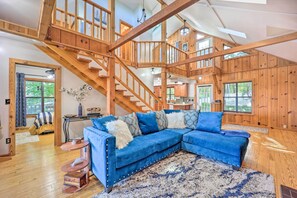 House (2 Bedrooms) | Interior - Lake-view Home w/ Deck + Gas Grill in Bernice! (Afton)