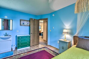 4 quartos, ferros/tábuas de passar roupa, roupa de cama