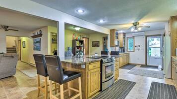 Microwave, oven, stovetop, dishwasher