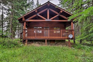 House (1 Bedroom) | Front of property - Trego Cabin w/ Mountain Views & Lake Access! (Trego)