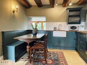 Fridge, microwave, oven, electric kettle