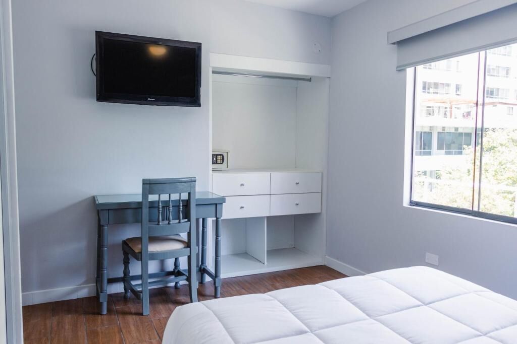 Down comforters, Select Comfort beds, in-room safe, desk