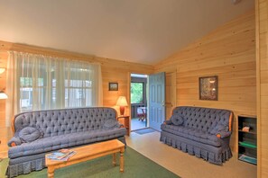 House (2 Bedrooms) | Interior - 'the Cedars' Cabin w/ Beach Access on Panther Pond (Raymond)