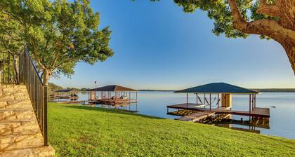 Luxe Lakefront Home in Granbury w/ Hot Tub & Dock