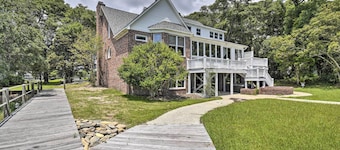 Waterfront Sunset Beach Escape w/ Dock & Golf View