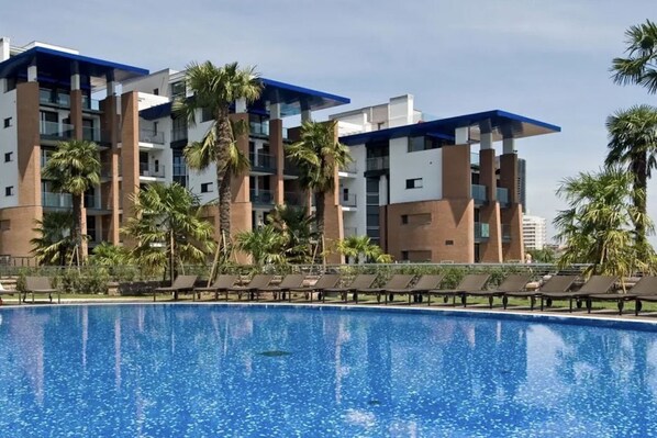 A heated pool