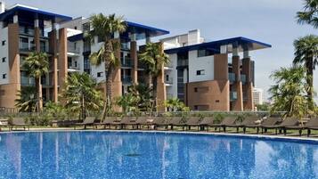 Una piscina riscaldata
