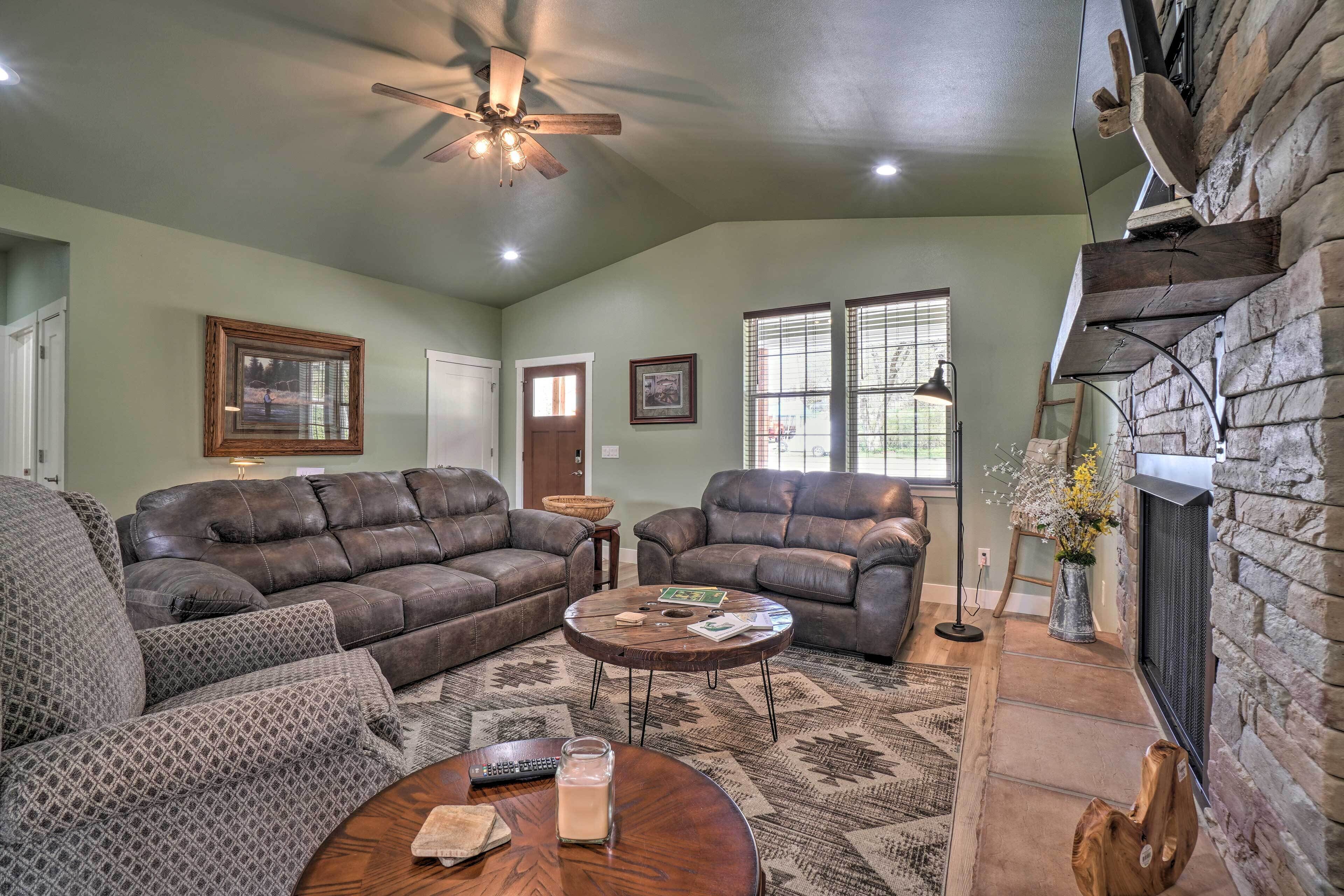 Modern Retreat w/ Deck: Walk to White River!