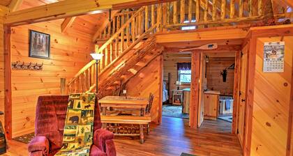 Rustic Dundee Log Cabin w/ Hot Tub & Forest Views!