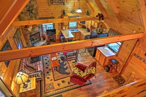Interior - Rustic Dundee Log Cabin w/ Hot Tub & Forest Views! (Dundee)