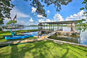 House (2 Bedrooms) | Interior - Deck, Boat Slip + Views: Lake Hamilton Cabin! (Hot Springs)