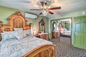 Departamento (1 Bedroom) | 1 habitación, espacio para trabajar con laptop y ropa de cama 