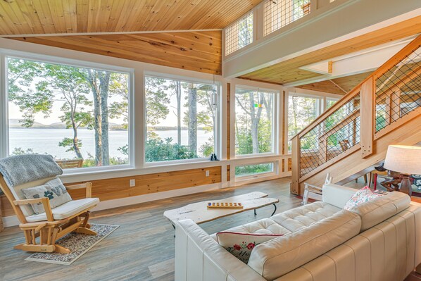 House (4 Bedrooms) | Front of property - Oceanfront Frenchman Bay Home: Stunning View! (Ellsworth)