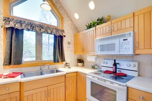 House (2 Bedrooms) | Interior - Peaceful Lake Lure Cabin w/ Fireplace! (Lake Lure)