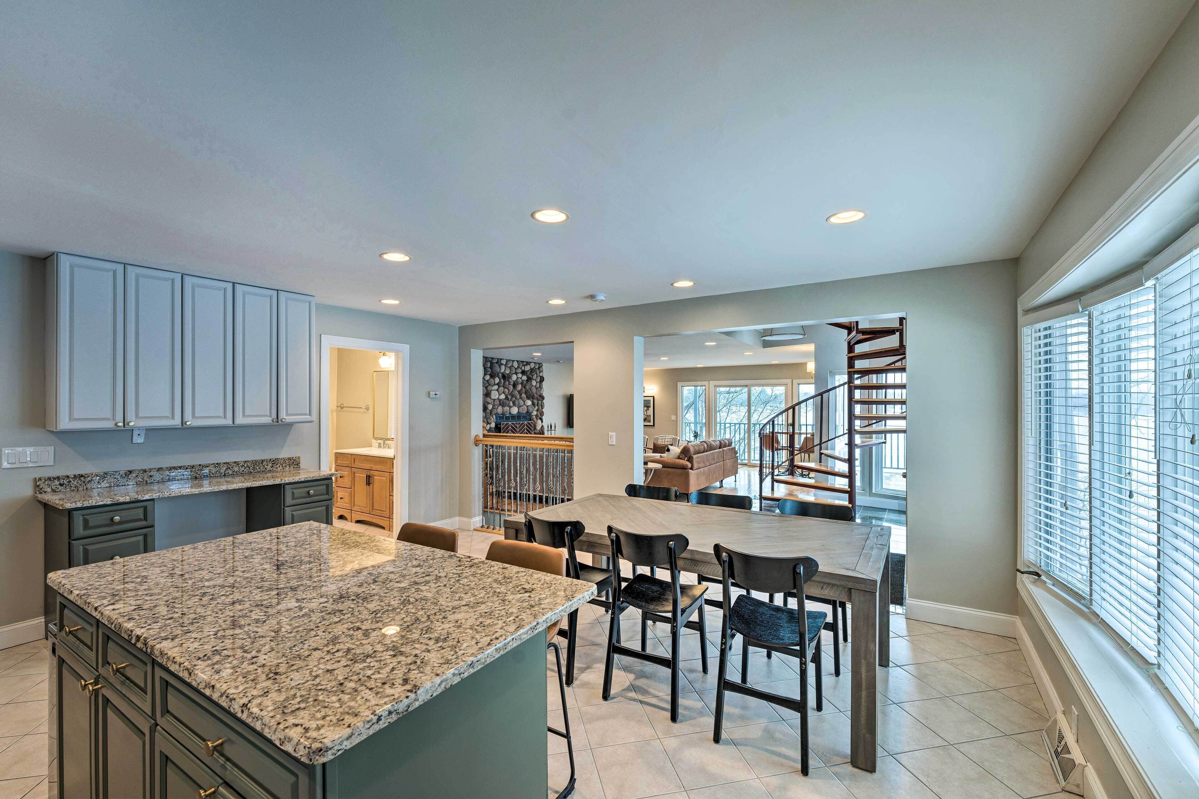 Lakefront Genoa City Home w/ Private Beach