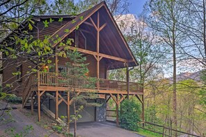 House (3 Bedrooms) | Front of property - Spacious Maggie Valley Cabin w/ Hot Tub & MTN View (Maggie Valley)