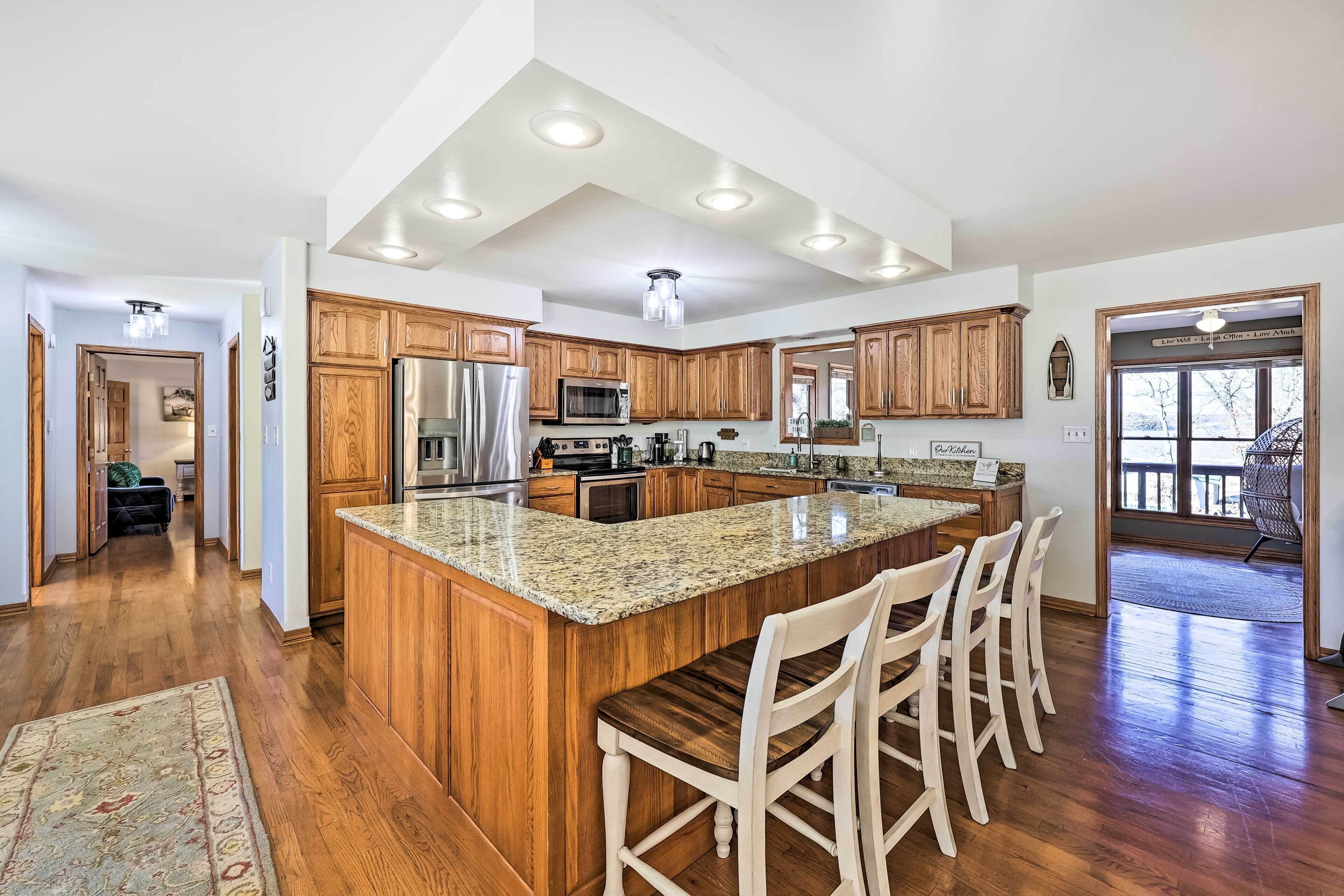 Lakefront Grove Home w/ Dock, Hot Tub, & Fishing!