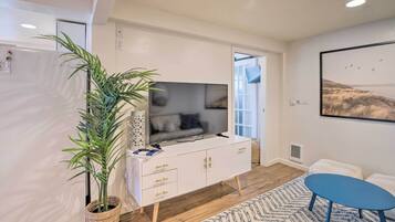 TV, DVD player, books